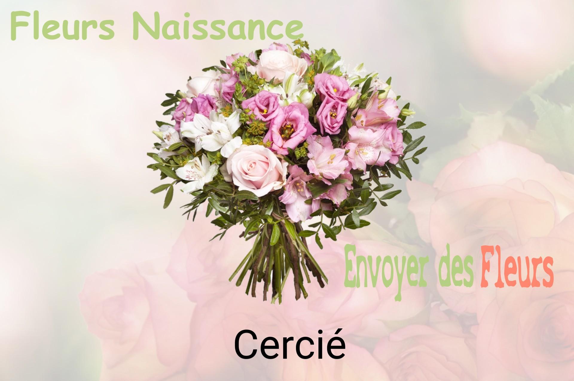 Bouquet de fleurs de naissance livré à Cercié